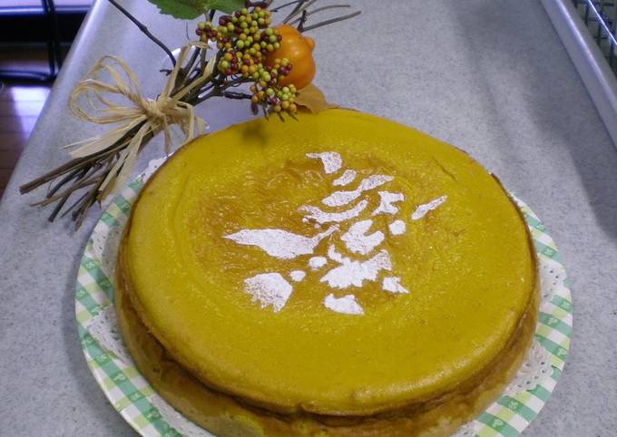 Recipe of Favorite No Need to Bake twice! Kabocha Tart Cake