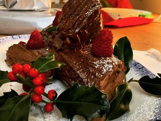 Tronco de Navidad relleno de trufa