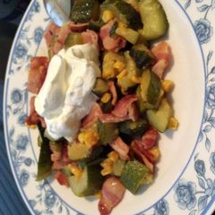 A picture of Calabazitas (zucchini squash).