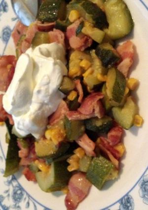 A picture of Calabazitas (zucchini squash).