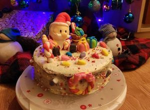 Foto principal de Tarta Navidad con modelado de Papá Noel