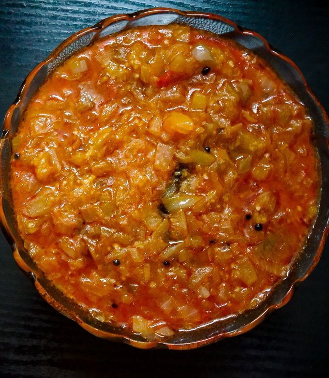 A picture of Brinjal Chutney - Perfect Side Dish for Crispy Dosa.
