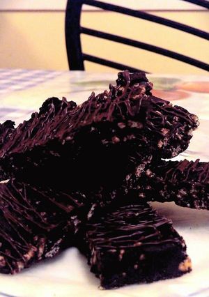A picture of Dark Chocolate Crunch Bars!.