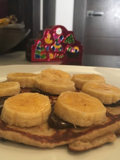 Una foto de Tortitas de plátano y espelta integral