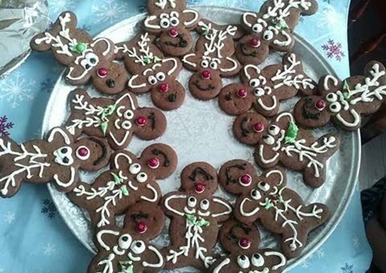 Recipe of Super Quick Homemade Gingerbread Reindeer Cookies