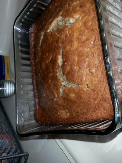 A picture of banana nut bread.