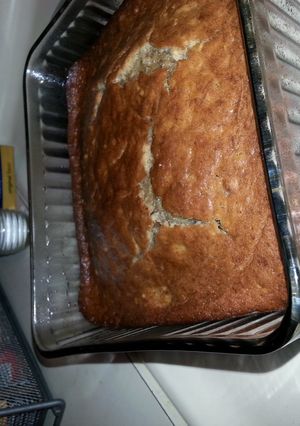 A picture of banana nut bread.
