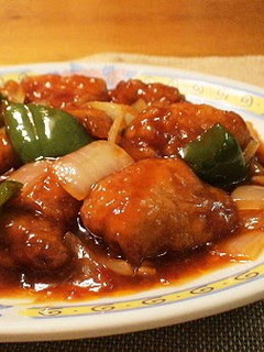 A picture of Easy Sweet & Sour Pork with Mentsuyu.