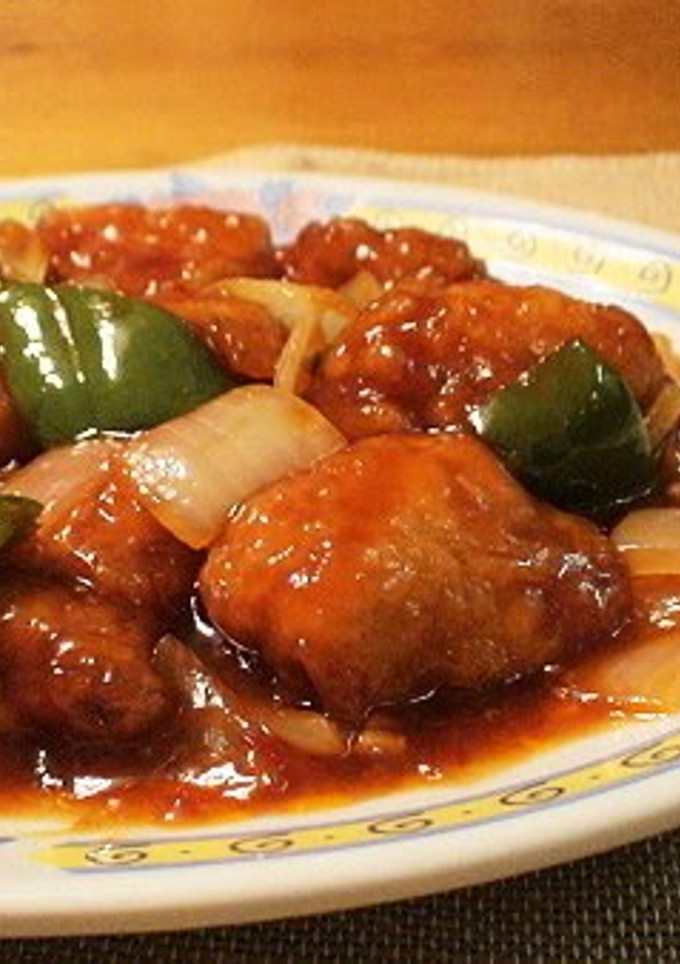 A picture of Easy Sweet & Sour Pork with Mentsuyu.
