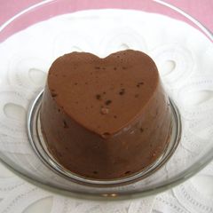 A picture of Valentine's Day Chocolate Bavarois Made Simply with Ice Cream.