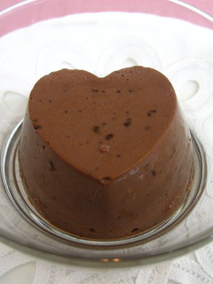 A picture of Valentine's Day Chocolate Bavarois Made Simply with Ice Cream.