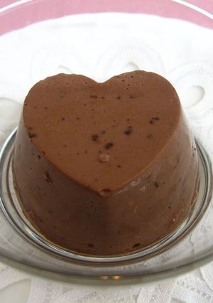 A picture of Valentine's Day Chocolate Bavarois Made Simply with Ice Cream.