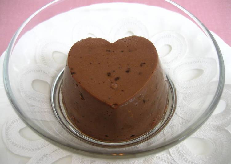 Valentine's Day Chocolate Bavarois Made Simply with Ice Cream