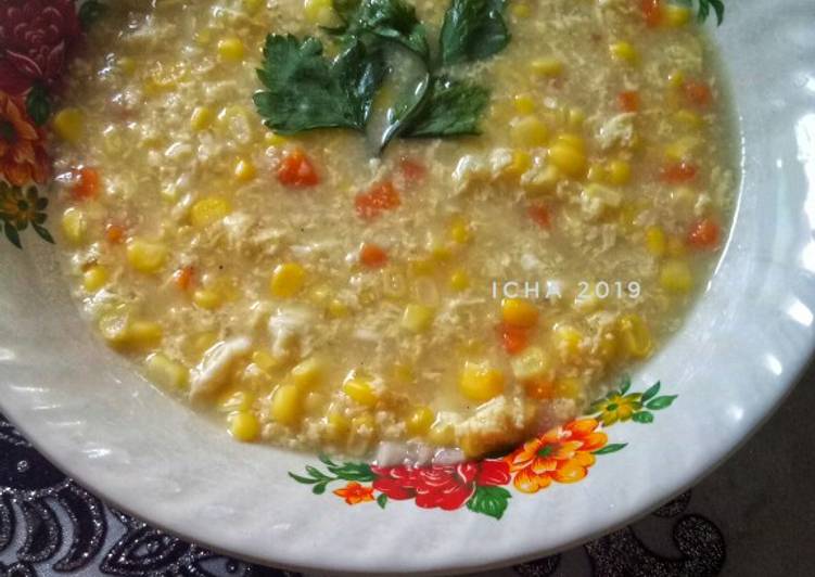 How to Make Perfect Simple corn soup (sup jagung)