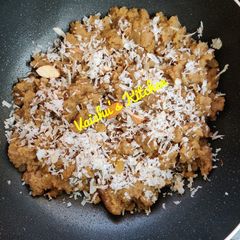 A picture of Prasad(Wheat flour Halva).
