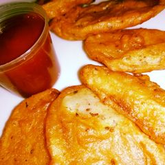A picture of Jumbo Potato Fritters.