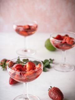 Une photo de Soupe de fraises légère
