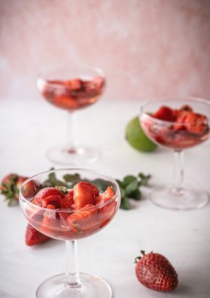 Une photo de Soupe de fraises légère
