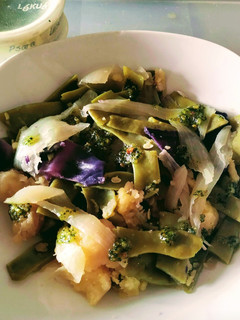 Una foto de Vegetales con toque de salsa de hierbabuena