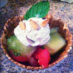 A picture of Waffle Fruit Cups.