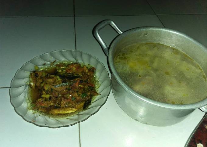 Tongokol rica rica bunda sop ayam buat si kecil