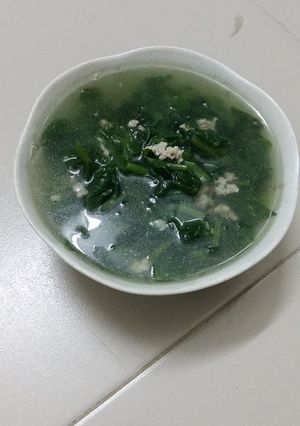 Hình của món Canh mồng tơi thịt nạc.
