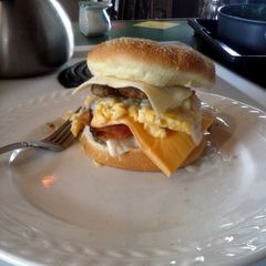 A picture of Brad's big ole breakfast sandwich.