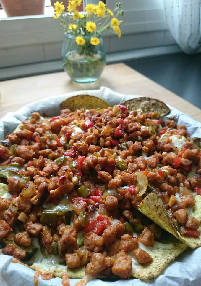 Una foto de Nachos con soja granulada