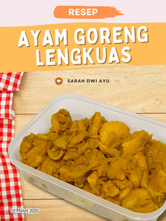 Foto resep (Ungkep) Ayam Goreng Lengkuas