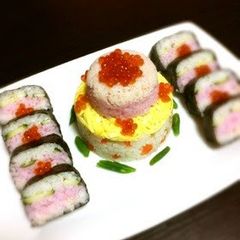 A picture of Cherry Blossom Viewing, Doll Festival Sushi Cake.