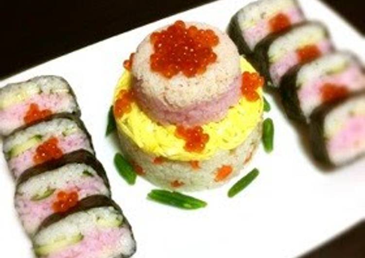 Simple Way to Prepare Speedy Cherry Blossom Viewing, Doll Festival Sushi Cake