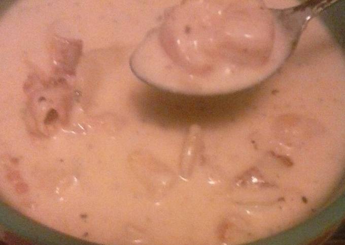 Kayla's shrimp and clam chowder