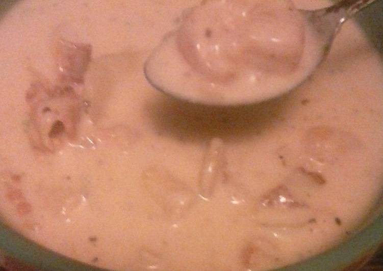 Recipe of Any-night-of-the-week Kayla&#39;s shrimp and clam chowder