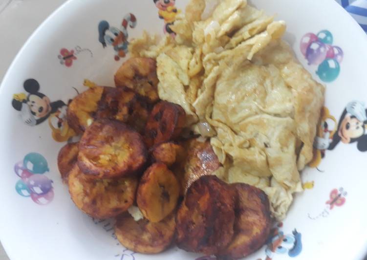 How to Make Yummy Fried plantain and egg This is Secret Recipe  From Homemade !!