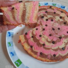 A picture of Pink marble cake.