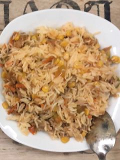 صورة لوصفة كبسة التونة اللذيذه 😋😋♥️