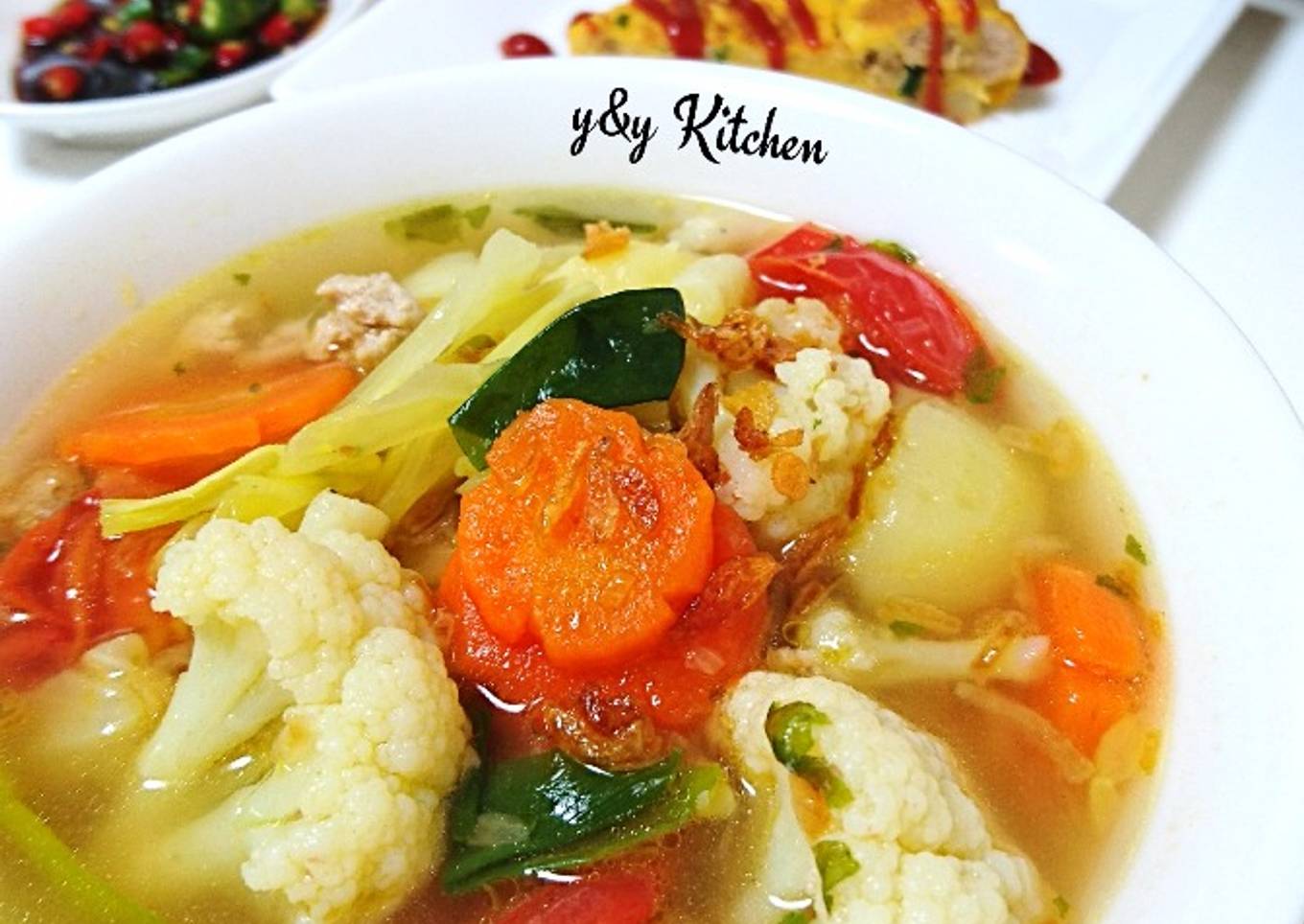 Sop ayam cincang simple