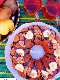 عکسی از دستور کیک موزو گردو