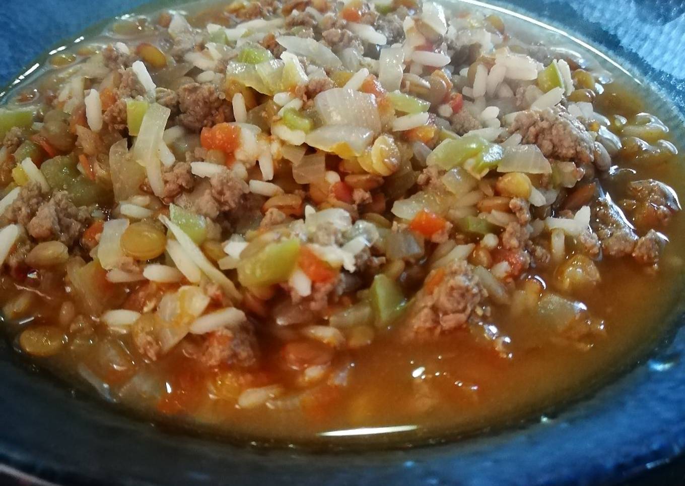 Guiso de lentejas simple sin grasa