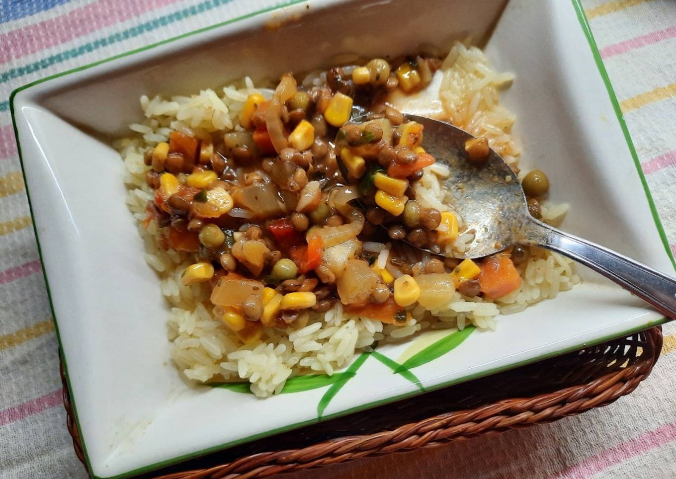 Cazuela vegetariana de latas (2 opciones)