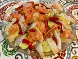 Ensalada de bacalao y salmón ahumado
