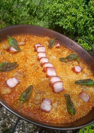 Foto principal de Arroz con secreto ibérico y torreznos🥘