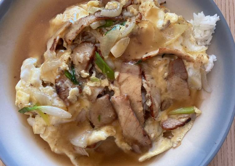 Resep Nasi Telur Hongkong siram kuah, enak dan cocok buat anak2, Enak Banget