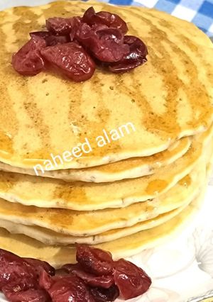 A picture of No Egg Chia Seeds - Cranberry Pancake 🥞.