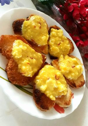 A picture of Paneer ka shahi tukda.