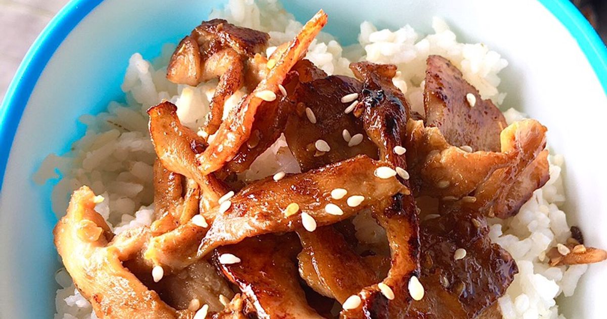 Yakiniku Chicken Rice Resep Chicken Yakiniku (Rice Bowl) oleh Husna Aspan - Cookpad