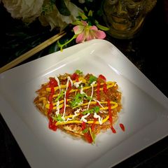 A picture of Spicy Cabbage Pancakes.