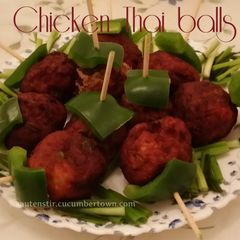A picture of Chicken Thai Balls.