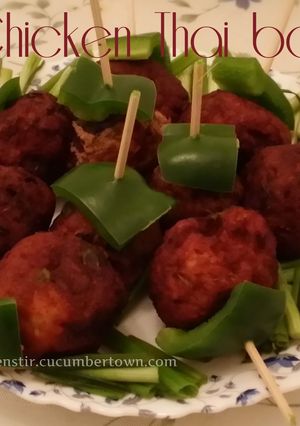 A picture of Chicken Thai Balls.