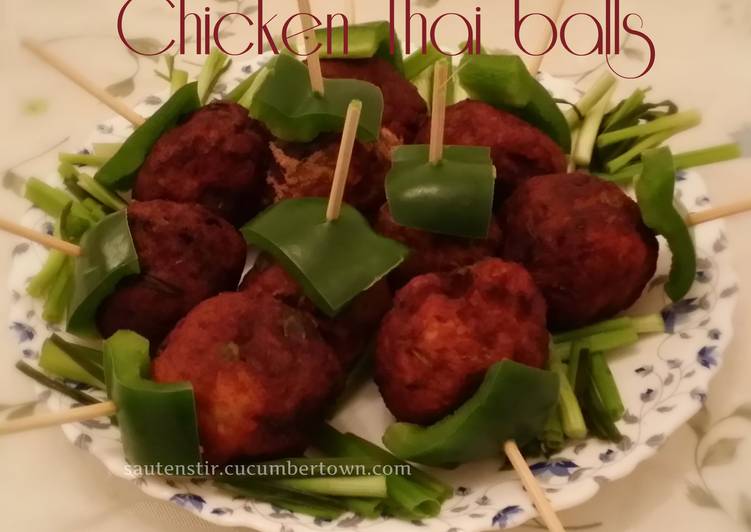 Steps to Make Ultimate Chicken Thai Balls